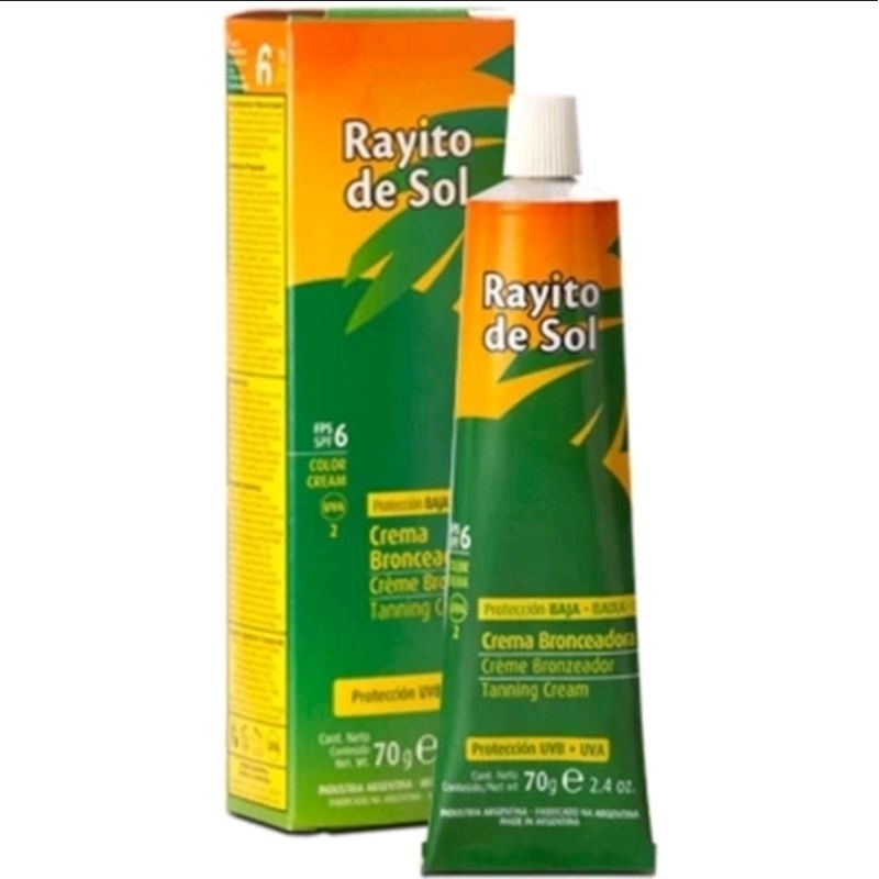 rayito de sol creme bronzeador