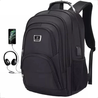 Mochila Masculina Resistente Para Faculdade Impermeável Grande Escola Reforçada Notebook Cabo de Aço
