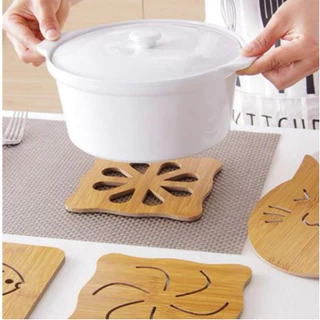 Descanso De Panela Redondo 14x14cm Apoio Mesa Estampas Sortidas Bambu Madeira em Oferta na Shopee