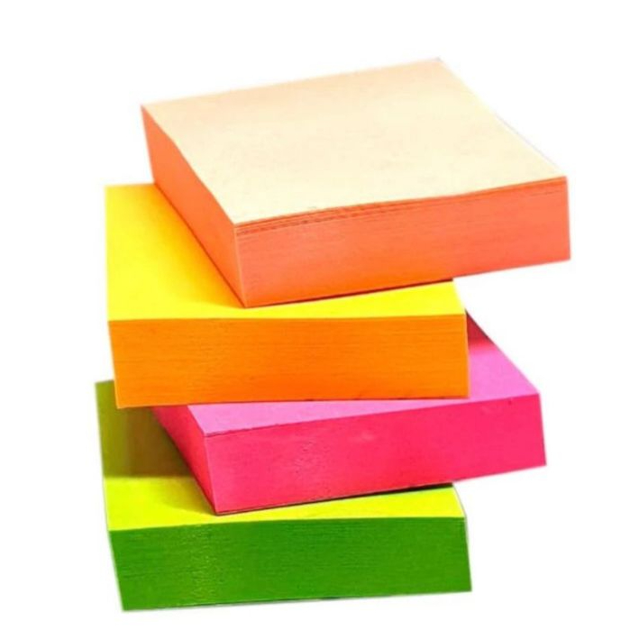 Bloco Post It De Notas 4x4cm Adesivo Para Anotações Colorido Contem 4 ...