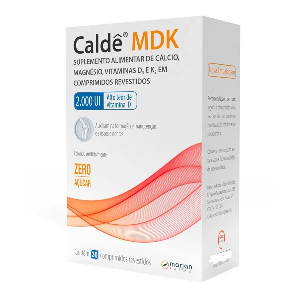 Suplemento Alimentar Caldê MDK 2.000UI - 30 comprimidos revestidos ...