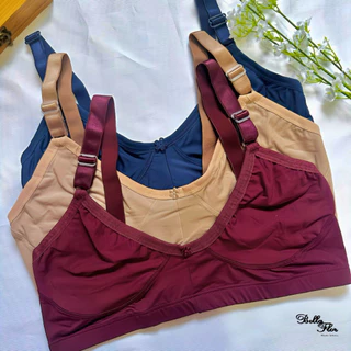 KIT DE 2 Sutiãs Reforçado Sem Bojo Liso Alça Reforçada Sustentação Plus Size