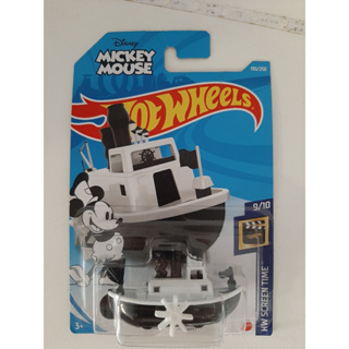 Disney Steamboat - Disney - Mickey Mouse - Hot Wheels - 1:64 - Miniatura Barco Preto - Boat Temático