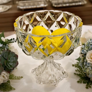 Fruteira Centro De Mesa Saladeira 24,5 Cm Cristal Diamond