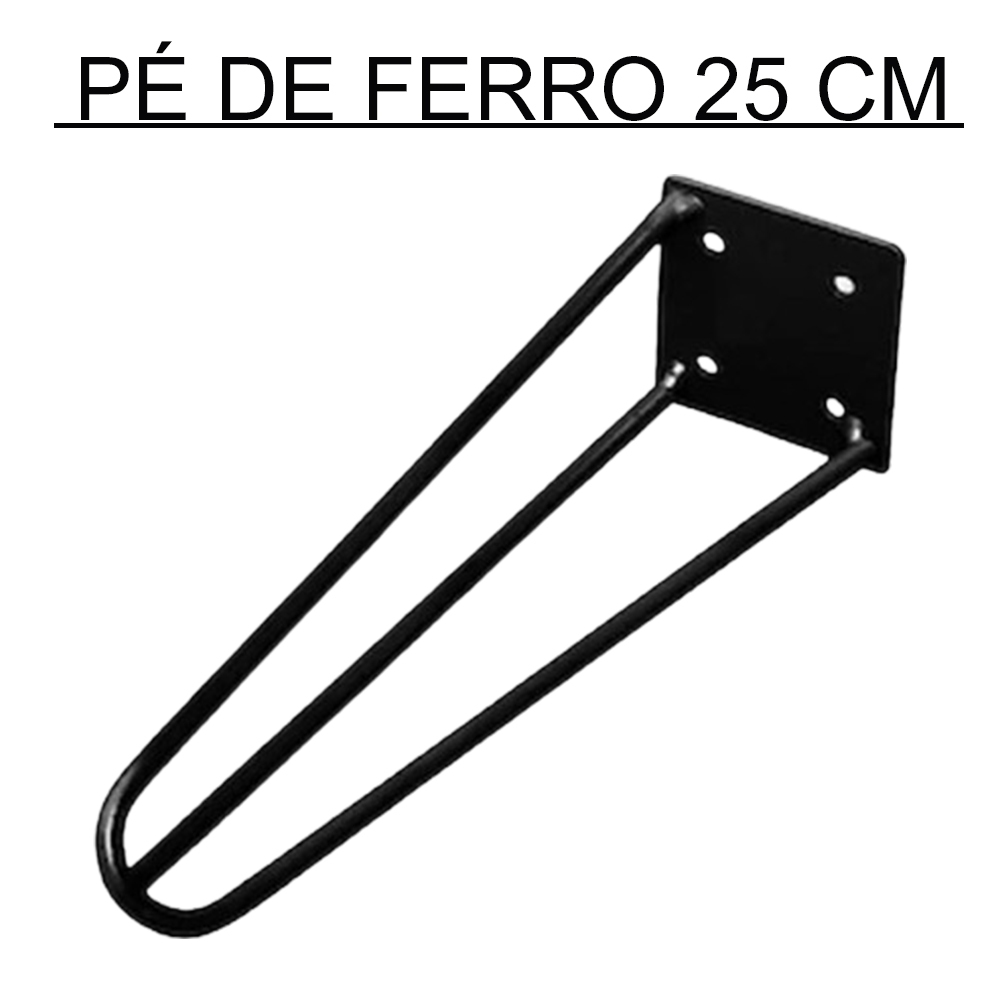 Medcombo Pe De Ferro Hairpin Legs 25cm Preto