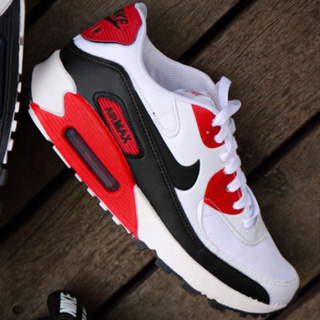 Air max 90 branco com sale vermelho