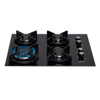 Cooktop Fischer 4Q TC Infinity Gás Mesa Vidro Preto Bivolt