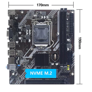Placa mãe 1155 H61 Foxconn Intel Core, 2ª e 3ª Gerações, Suporta M.2 NVME SDD