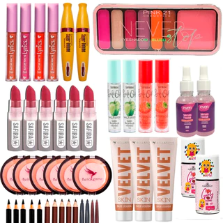Kit Completo Maquiagem 44 Itens Atacado Shine Bella Femme Revenda