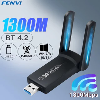 Adaptador WiFi&Bluetooth USB 1300Mbps 2.4Ghz 5Ghz Win7/8/10