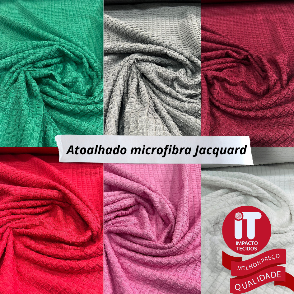 Atoalhado Felpudo Jacquard De Microfibra, Ótima Absorção, Largura:1,5m