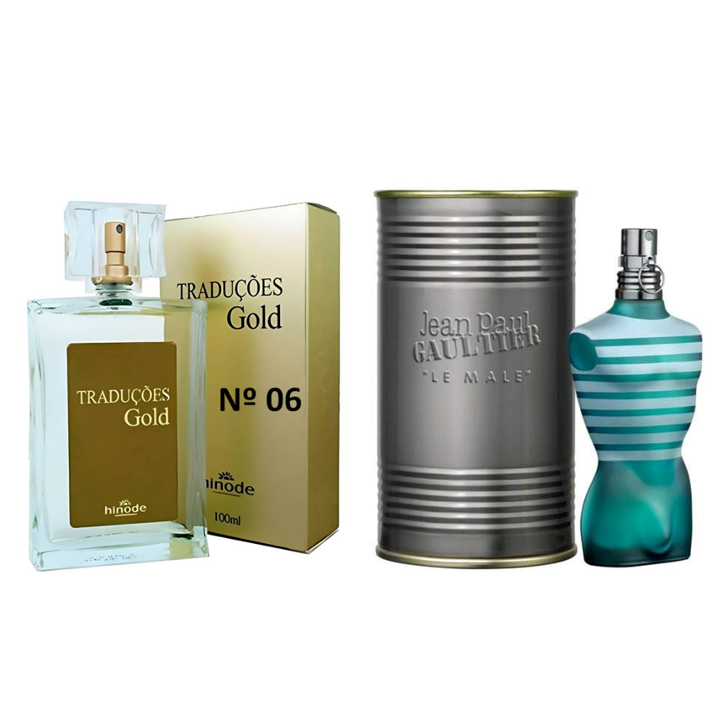 Perfume Masculino Traduções Gold Nº 06 Hinode 50ml - Le Male - Nova  Embalagem