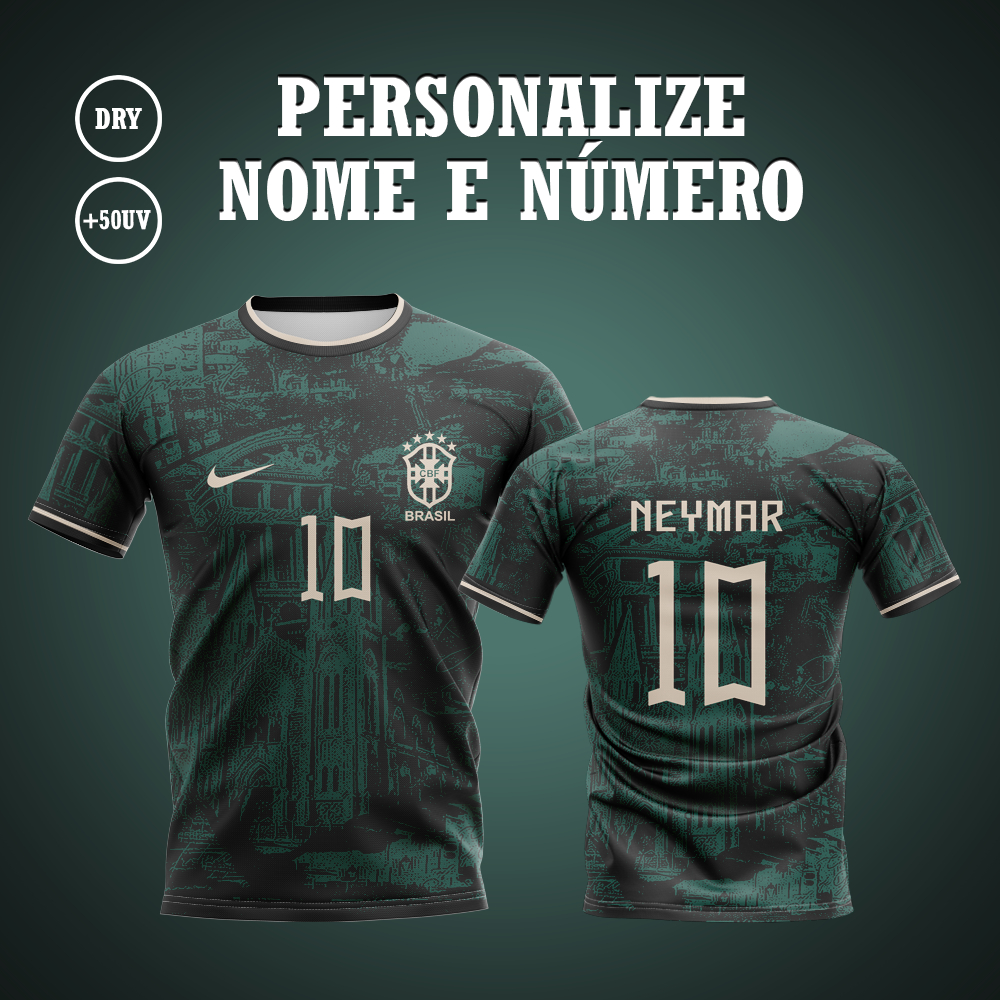 Camisa Camiseta Blusa Brasil Seleção Brasileira Personalizada Infantil ...