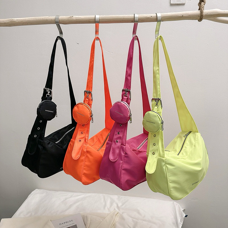 Bolsa de lona feminina casual crossbody de ombro de grande capacidade(2005)