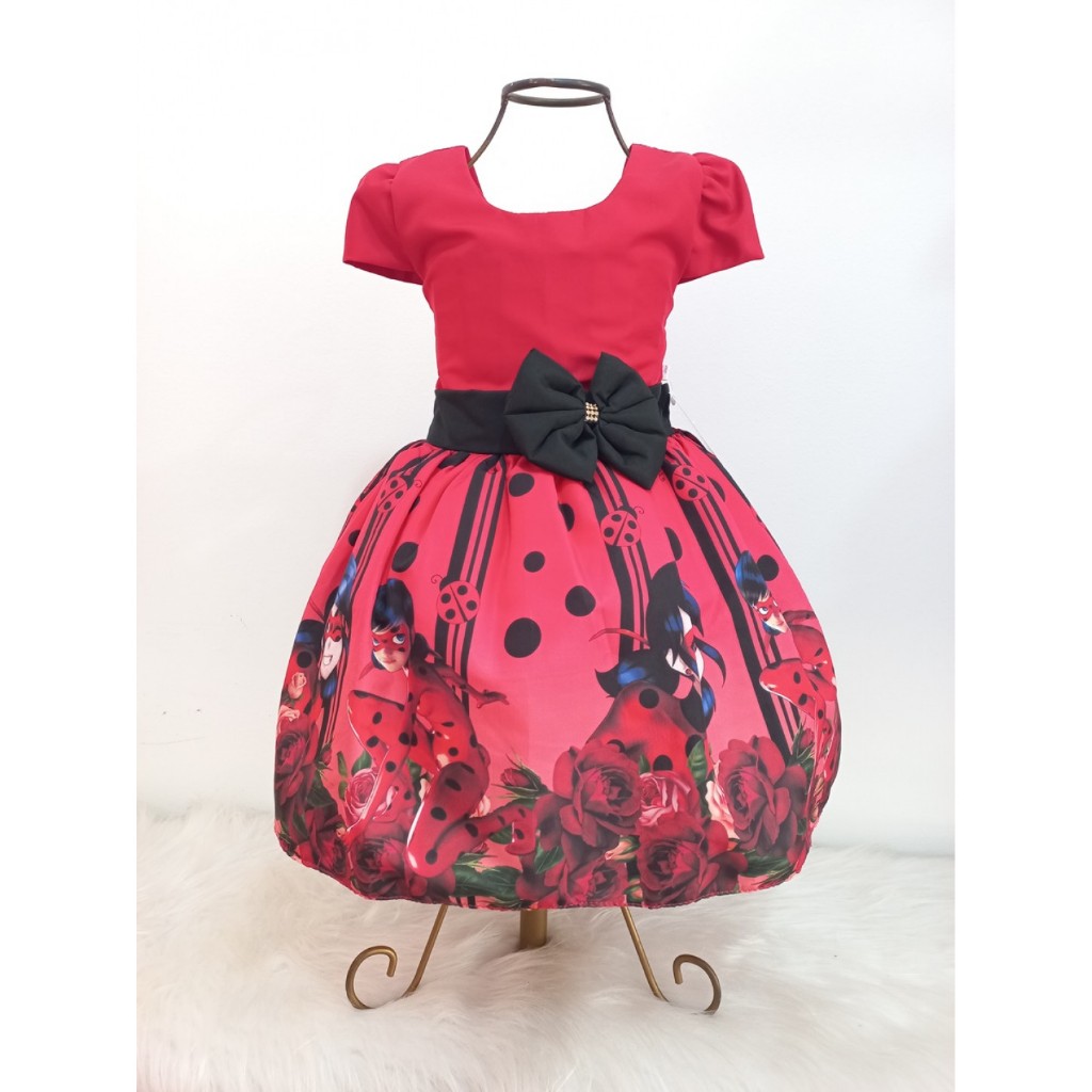 Vestido de aniversário da hot sale ladybug