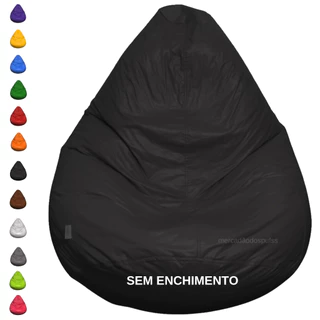 Puff Pêra Grande Gigante Couro Sintetico Escritorio Sala Casa vazio