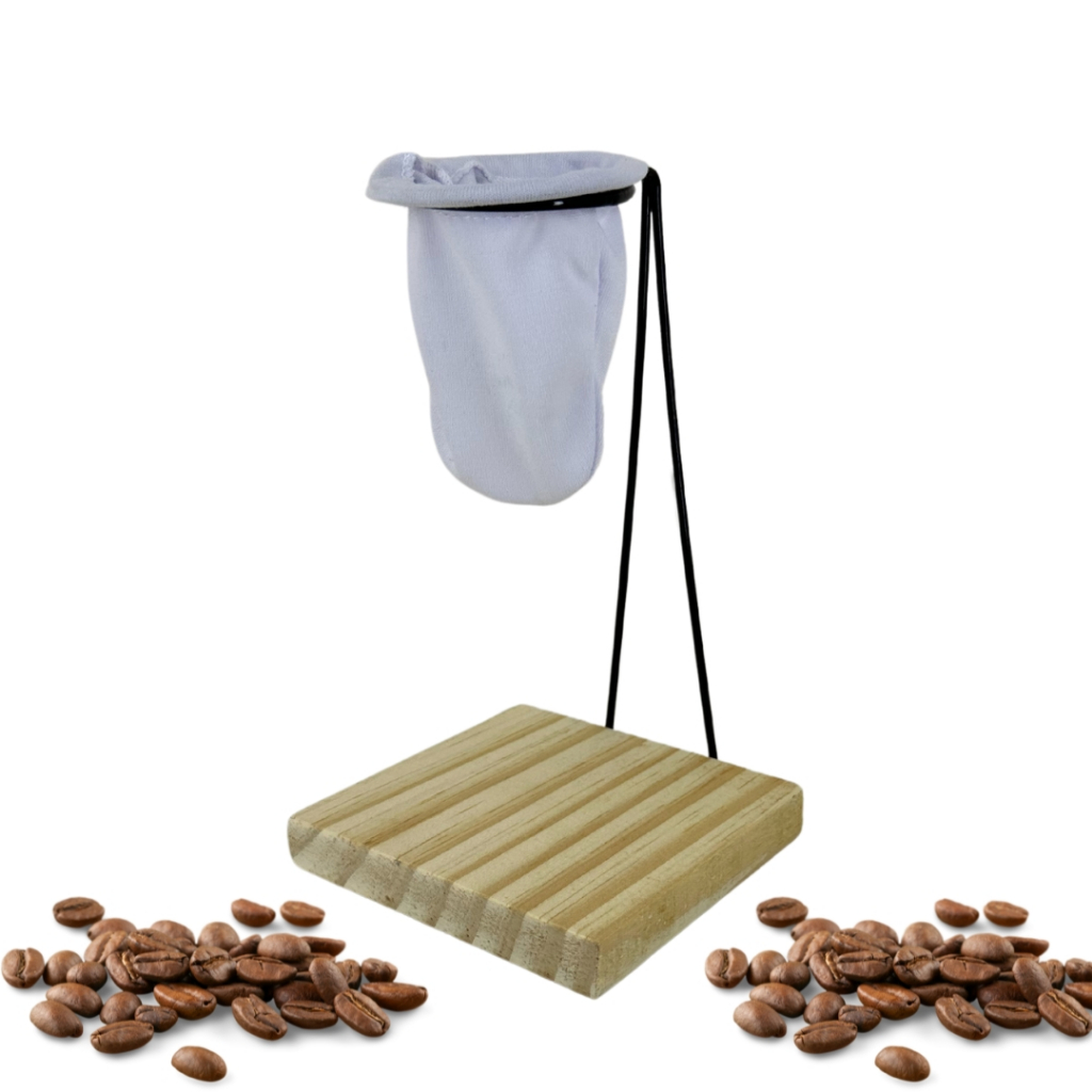 Mini Coador Café Gourmet Individual Unico Base Madeira | Shopee Brasil