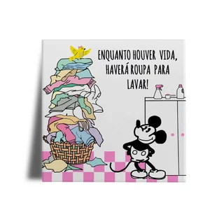 Azulejo Decorativo Lavanderia - Enquanto houver Vida, Haverá Roupa para Lavar