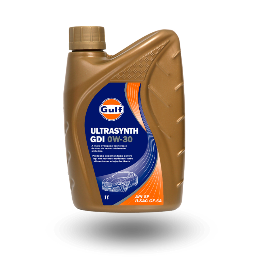 Óleo Lubrificante 0W-30 Gulf ULTRASYNTH GDI API SP Oleo para Motor Viscosidade 0W30 - 1L