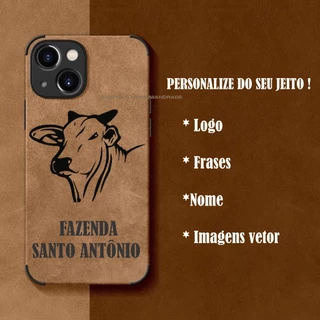 Capa De Camurça De Luxo Personalizada com nome e logo