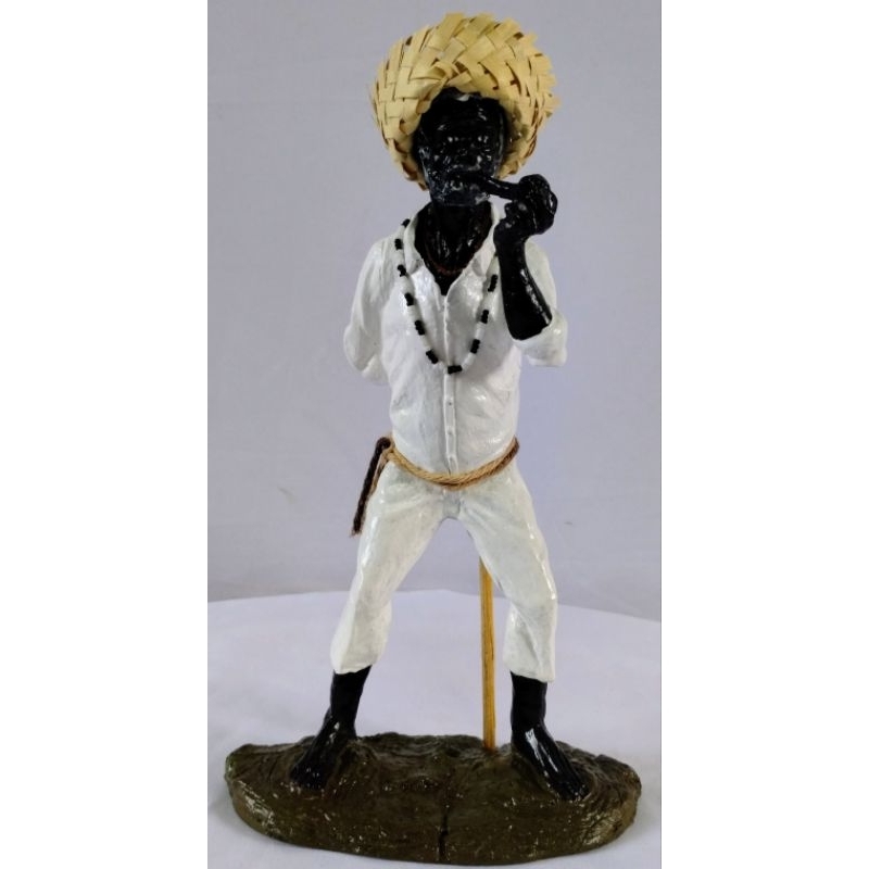 Imagem preto velho em pé 22.5 cm pai umbanda candomblé religião