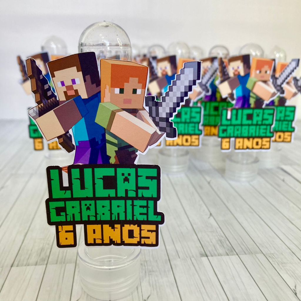 10 un - Tubete Minecraft | Shopee Brasil