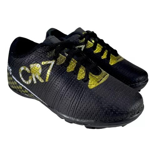 Chuteira Infantil Society Tenis Futebol Cr7 Menino Grama sintetica