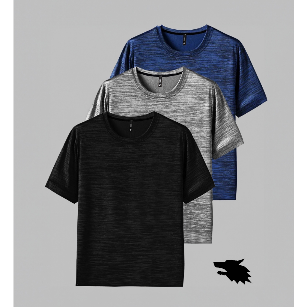 Kit 3 Camisetas Masculina Dry Fit Treino Academia Plus Size