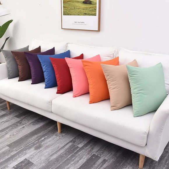 Capa De Almofada 100x100 cm Lisa Em Tecido Oxford Com Ziper Em Varias Cores