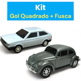 Kit Miniatura Fusca Gol Quadrado Lançamento Diverplas
