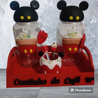 cantinho do café Mickey, minnie