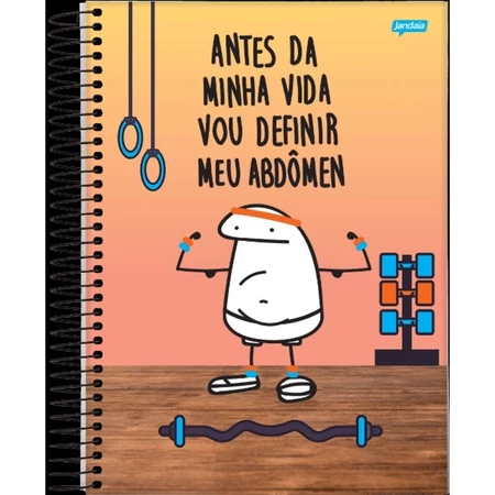Caderno Flork 10 matérias universitário 160 folhas