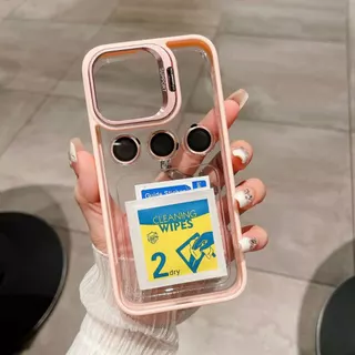 Support - Capinha Capa Premium Com Tampa Suporte Oca na Câmera e Kit de Lente Proteção de Câmera iPhone 11 12 13 14 15 Pro Max Plus ProMax Mais Resistente De Alta Qualidade Com Revestimento de Silicone Reforçado Acrílico