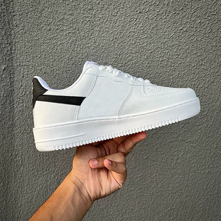 Tênis Casual Branco Preto Masculino Unissex Oferta Pronta Entrega
