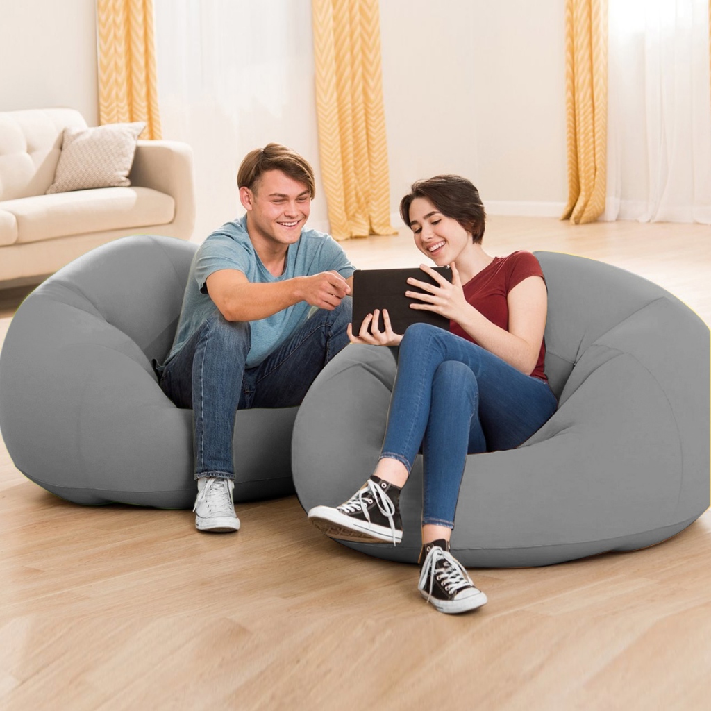 Poltrona Beanless Intex Poltrona Puff Inflável Descanso Preguiçoso Casa