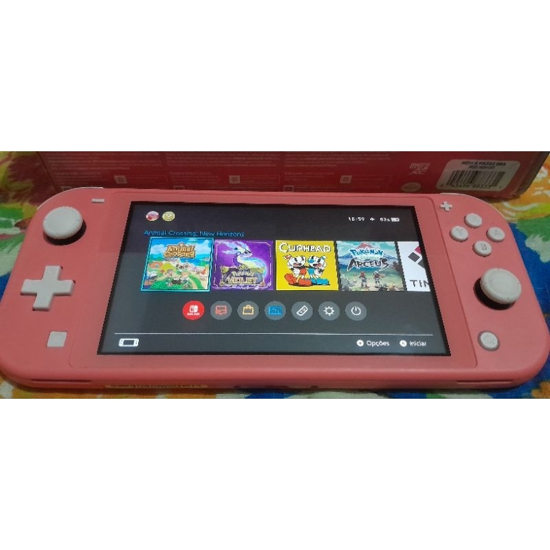Nintendo Switch lite rosa desbloqueado 128gb