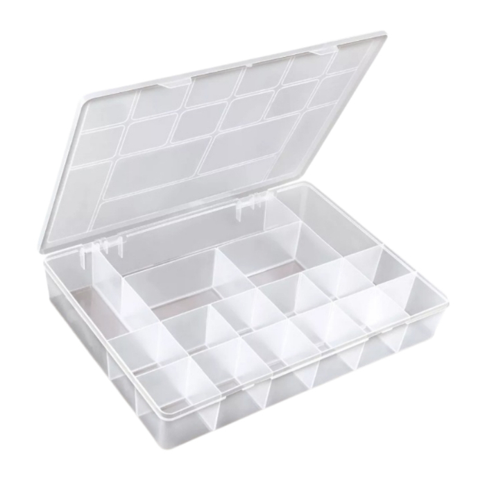 Box Caixa Organizadora Com Divisorias Transparente P M G GG