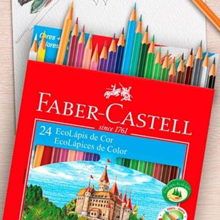 Lápis De Cor Faber Castell - 24 Cores - Klipcolors