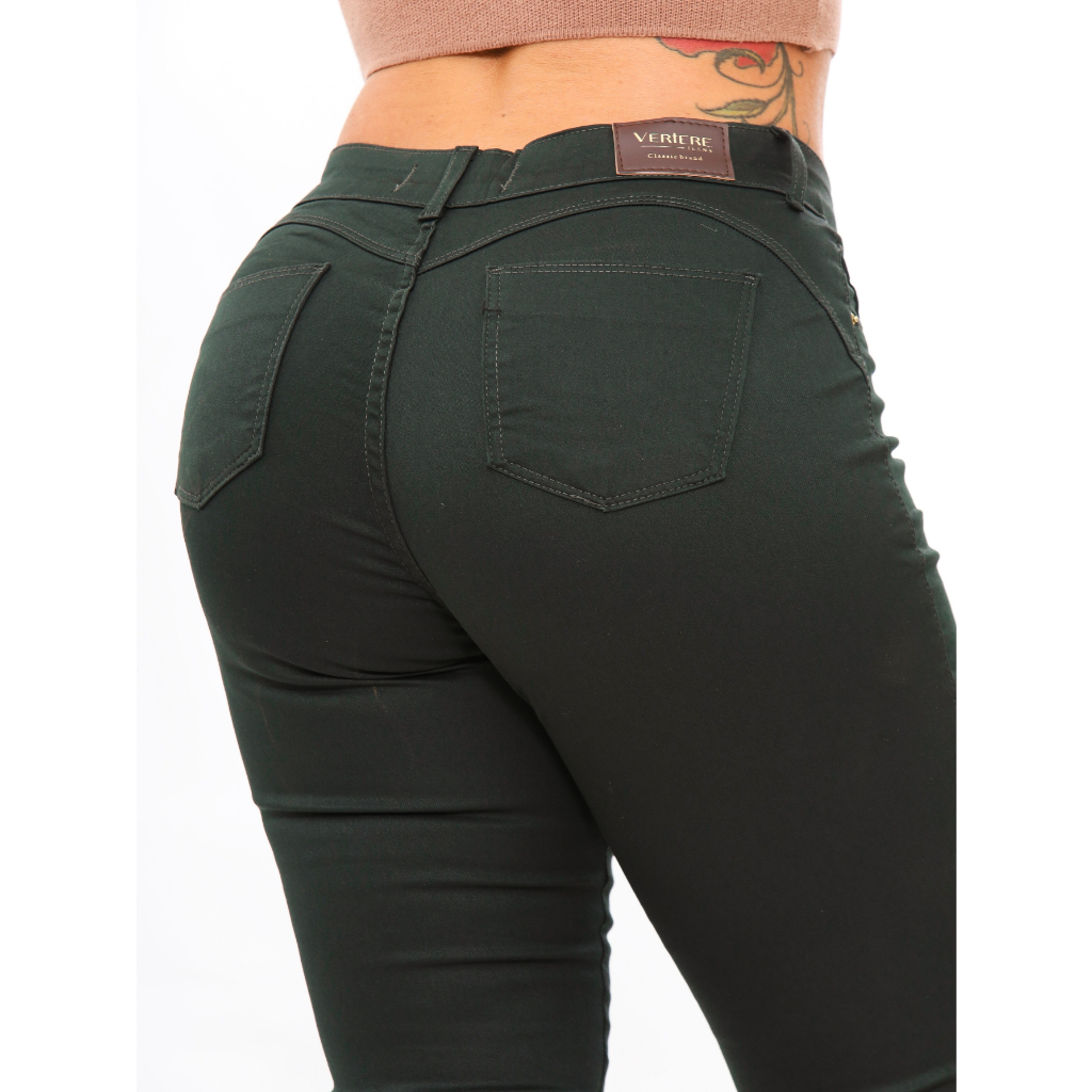 Calça Masculina - Skinny Sarja - Verde Militar