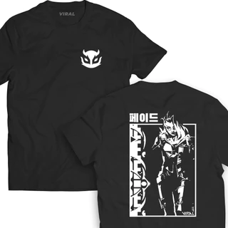 Camiseta Valorant Fade Frente e Costas Iniciador T-shirt FPS Unissex Alternative Viral