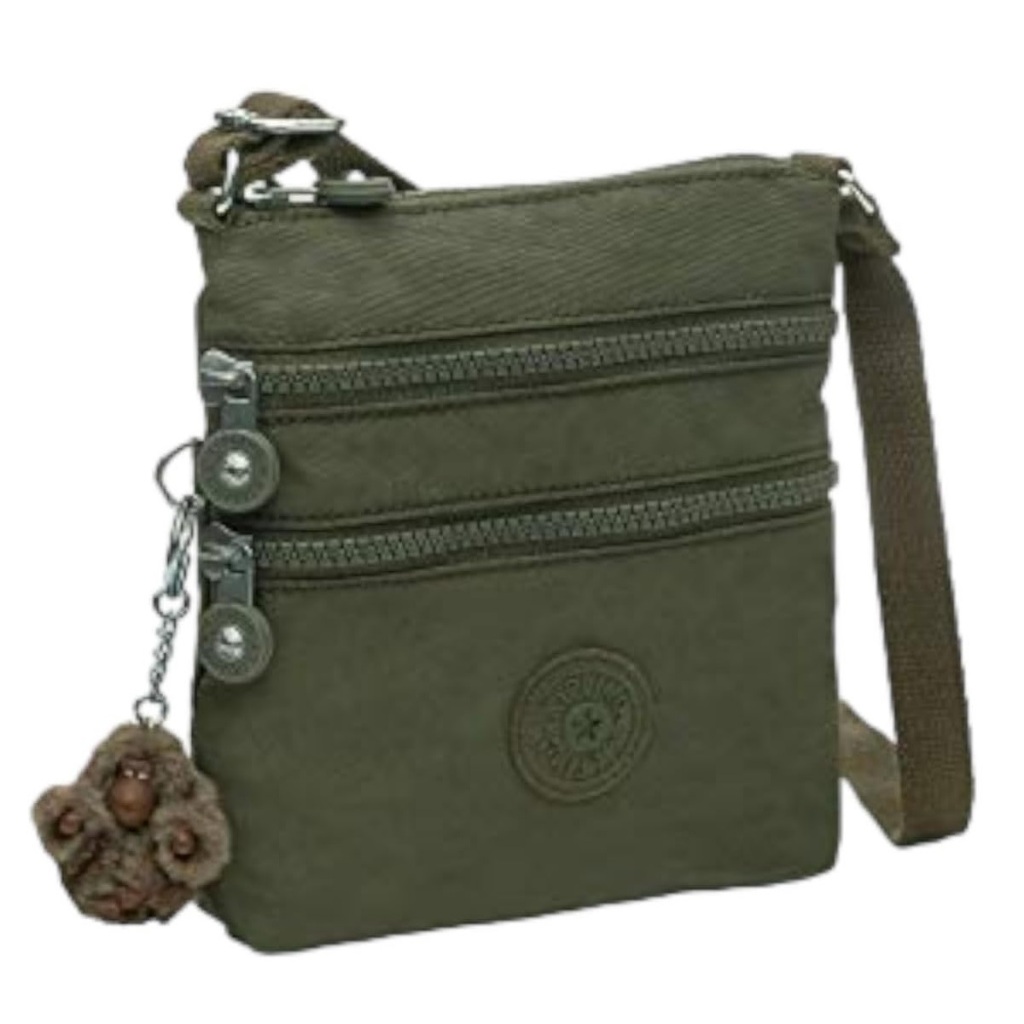 Bolsa Kipling Transversal Alvar Verde Militar | Shopee Brasil