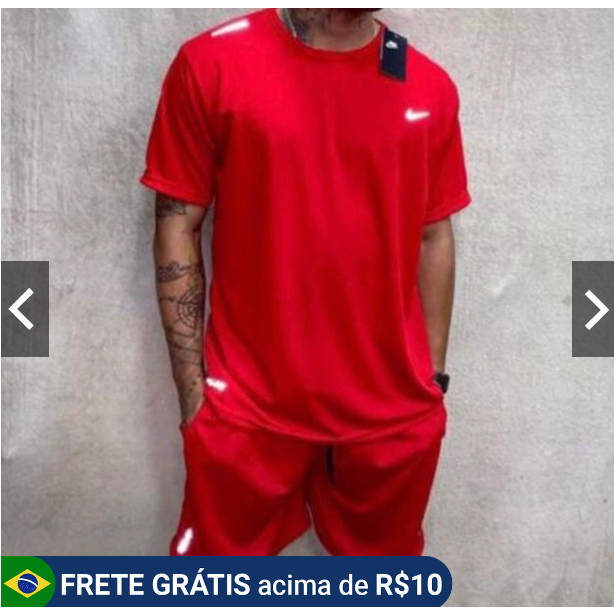 Conjunto Bermuda e Camiseta DriFit - Em Alta - Promoção