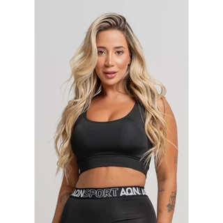 Promoção Top Grace Preto Fitness Academia Casual Corrida YogaAQN SPORT
