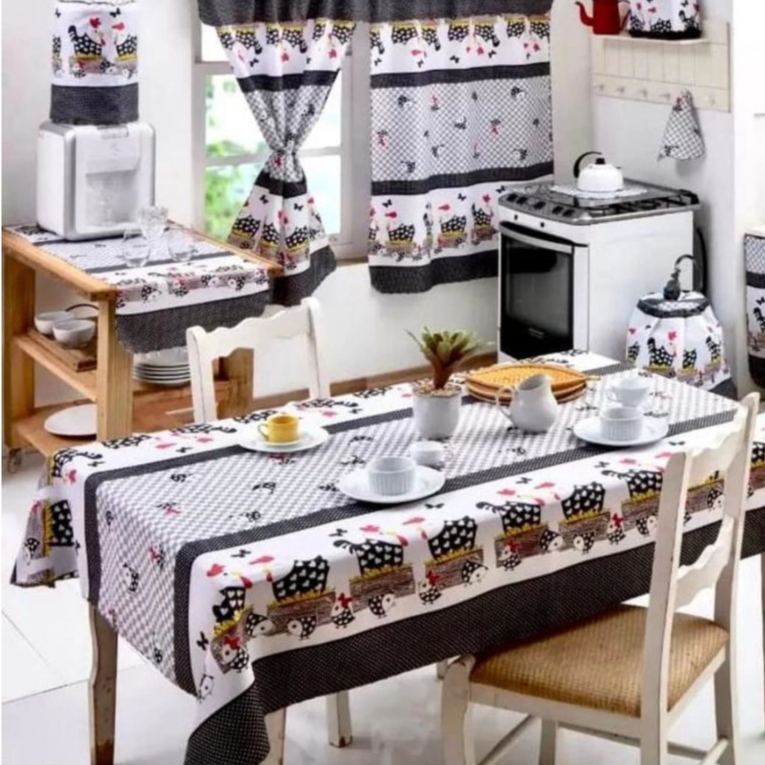 Jogo de cozinha 10 peças todo em tecido oxford (somos lideres de vendas ...