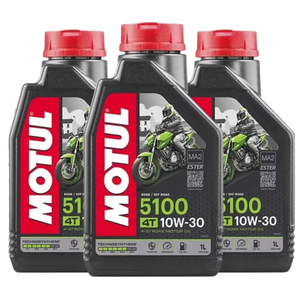 Kit Óleo Lubrificante Motul 5100 4t 10w30 C/ 3 Litros