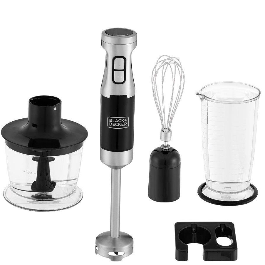 Mixer Vertical e Mini Processador Black+Decker 3 Em 1 Fusion 110V ou 220V (Selecione) + 1 Copo medidor Preto/Inox