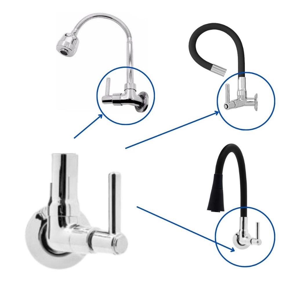 Corpo Base Para Torneira Gourmet Alavanca Em Metal Parede Para Tubo 3/4