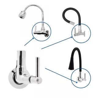 Corpo Base Para Torneira Gourmet Alavanca Em Metal Parede Para Tubo 3/4