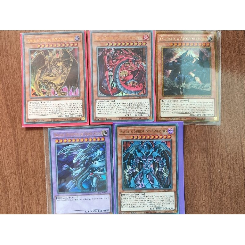 Cartas Brilhantes Ultra Raras Yu-gi-oh - Kit com 5