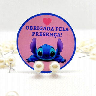 kit com 10 tubetes 3D festa Stitch Personalizados - Escorrega o Preço